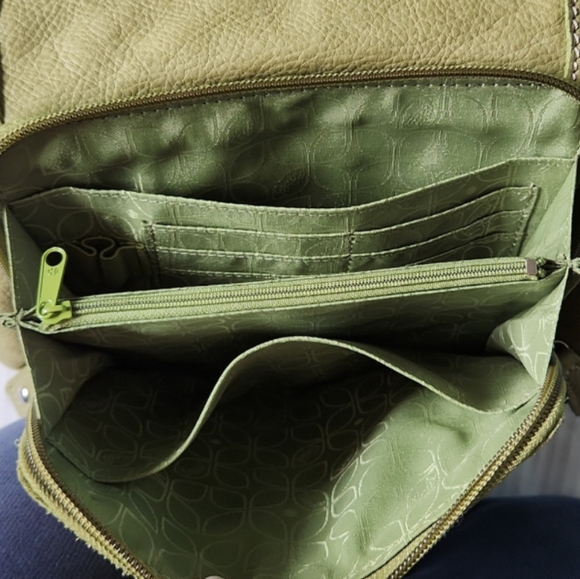 Fossil | Wallet Pocket Bag Womens Green Leather Detachable Strap Crossbody - Picture 13 of 16